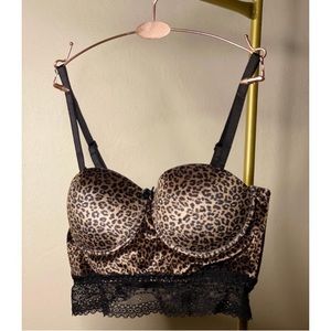 leopard pattern bustier